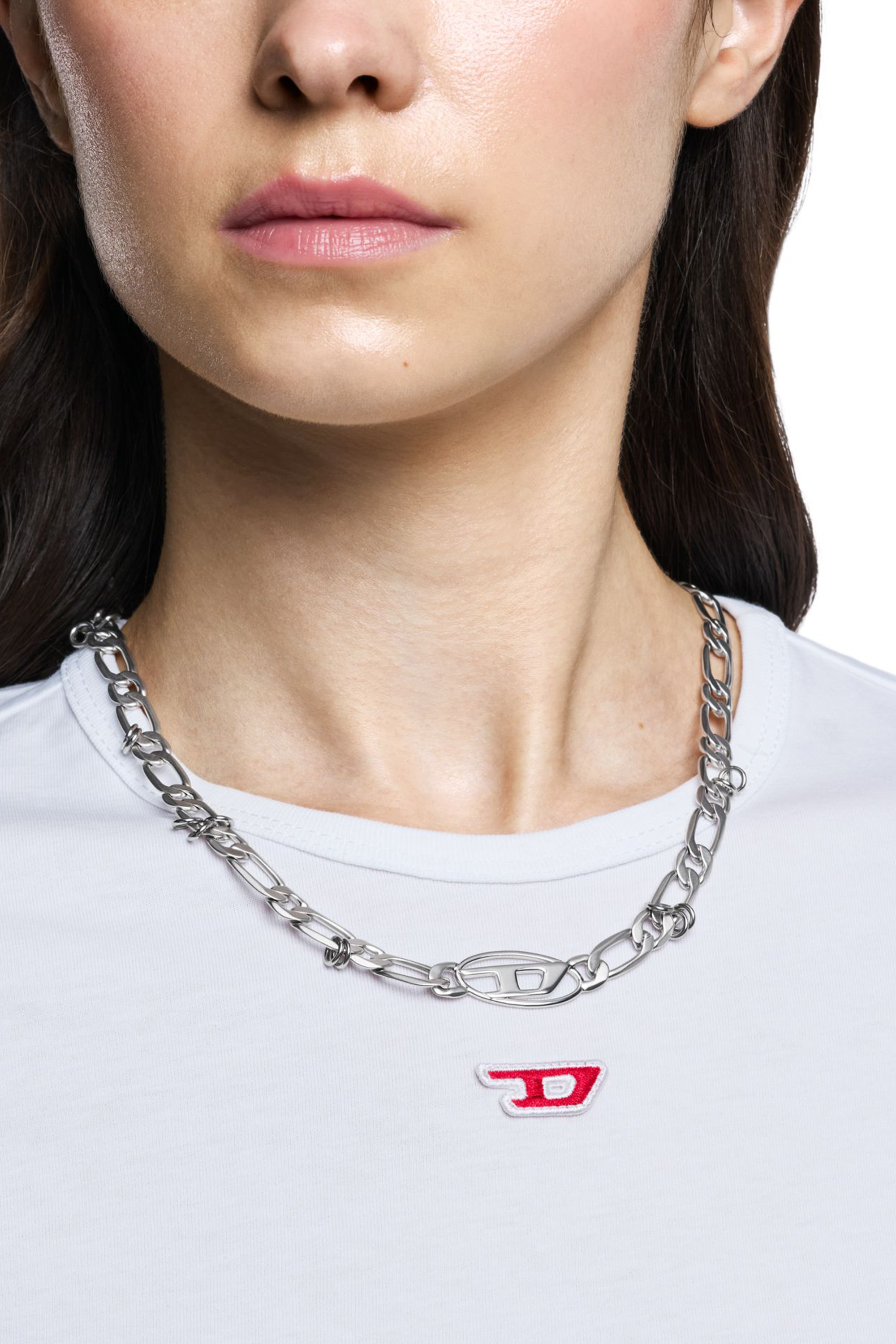 Diesel - DX1600040, Collar de cadena de acero inoxidable y latón Unisex in Plateado - 3