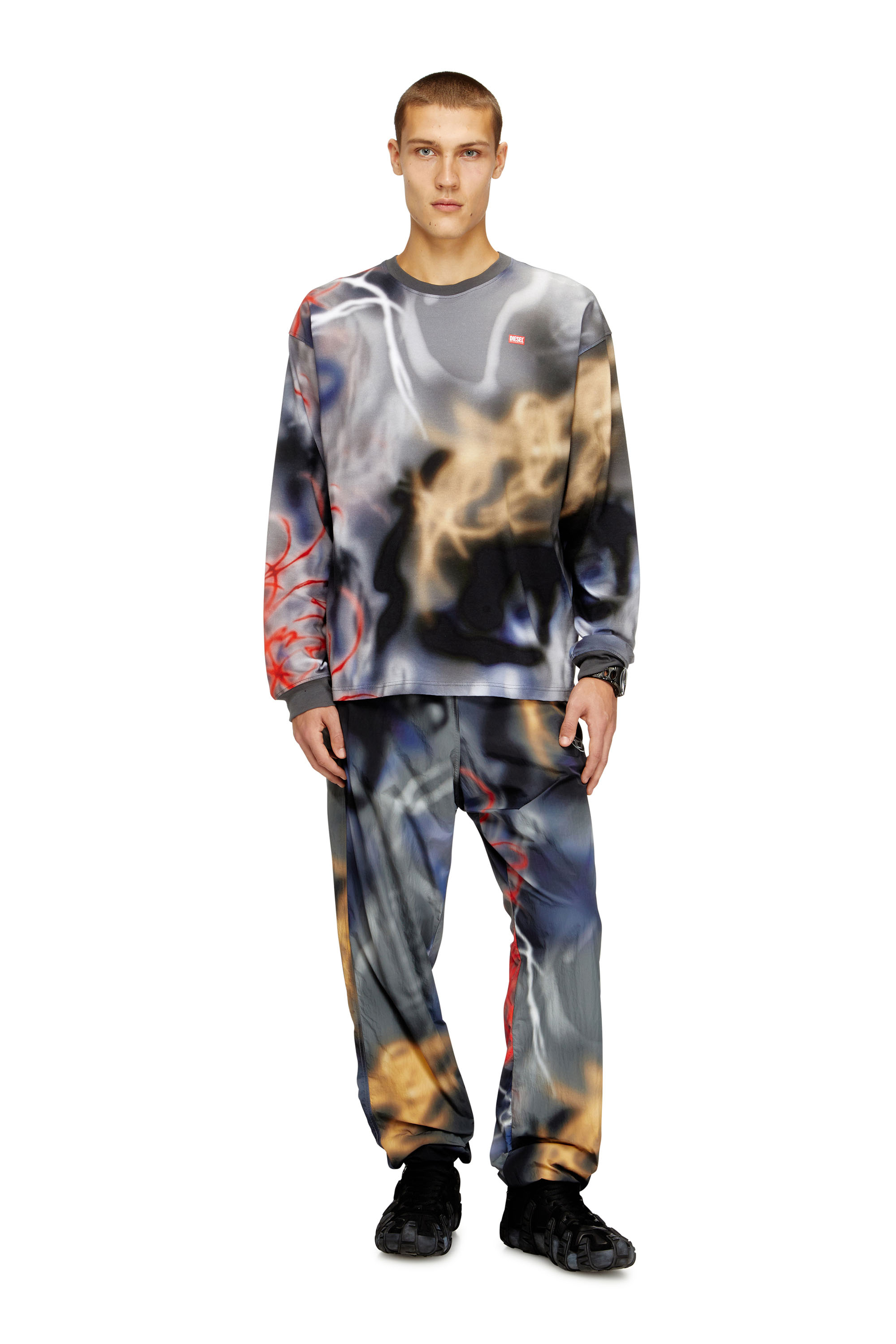 Diesel - P-ARELION, Pantalones de nylon con estampado integral Hombre in ToBeDefined - 2