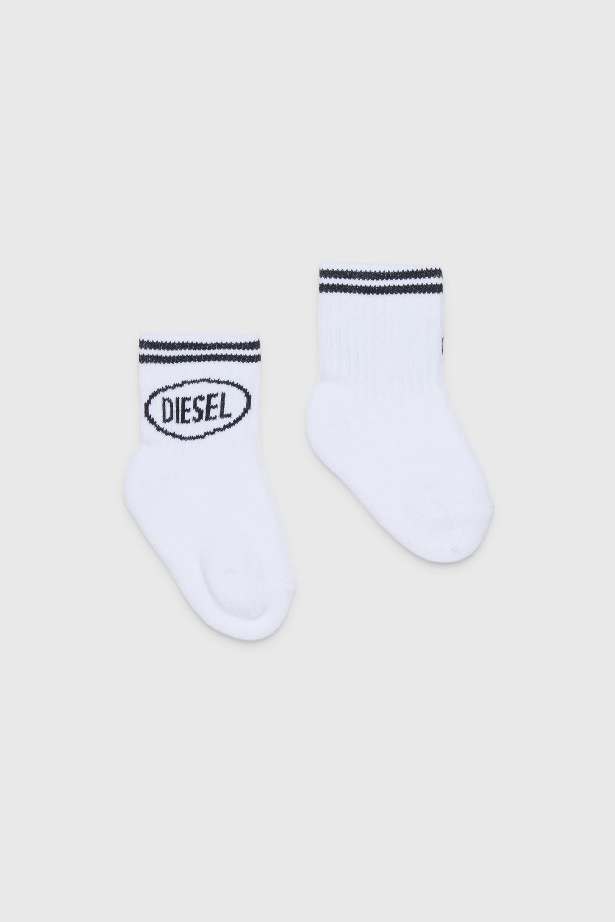 Diesel - ZOLPYB, Calcetines de algod&oacute;n con pu&ntilde;os a rayas Unisex in Multicolor - 1