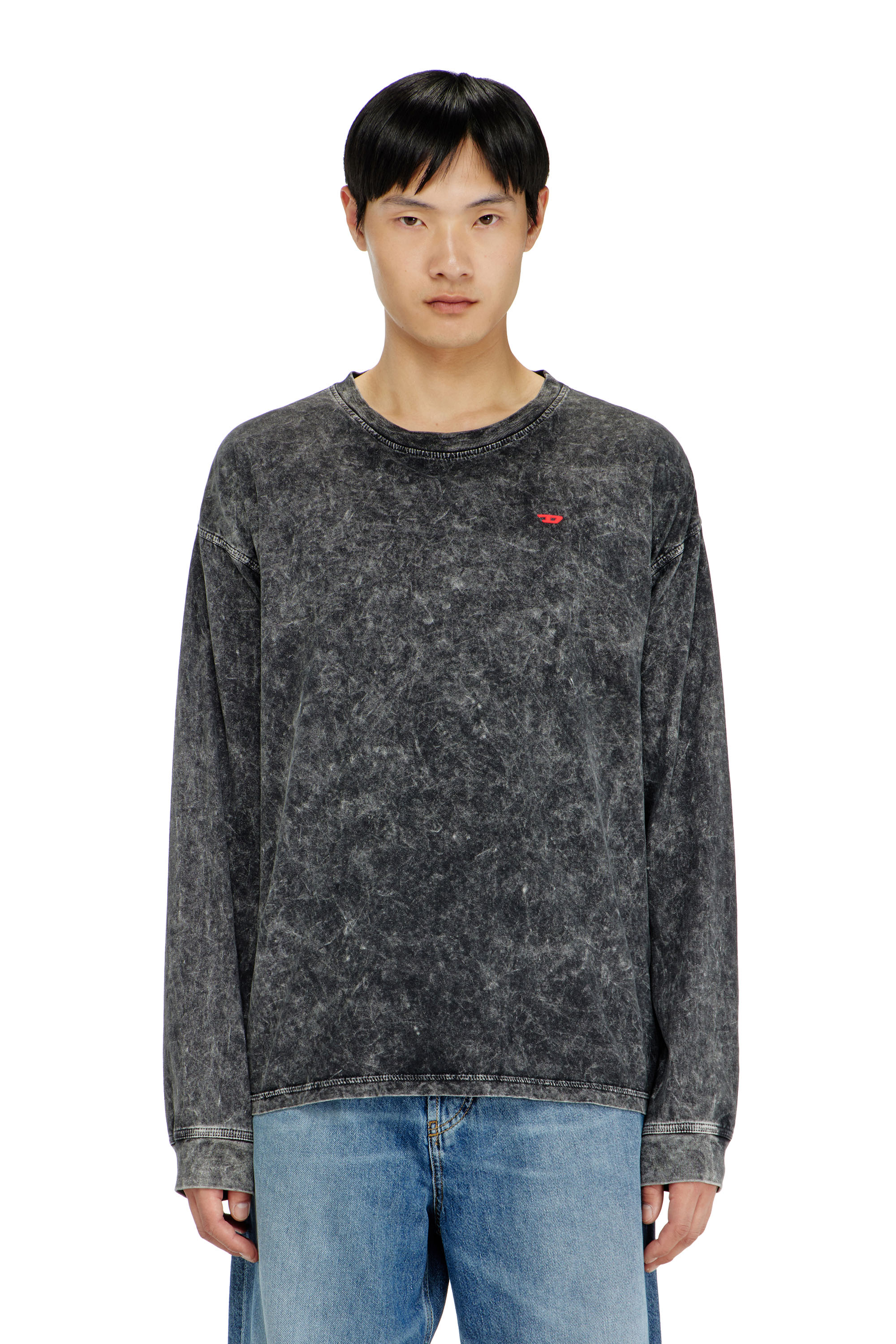 Diesel - T-BOXT-LS-AA5, Camiseta de manga larga con efecto tratado Hombre in ToBeDefined - 1