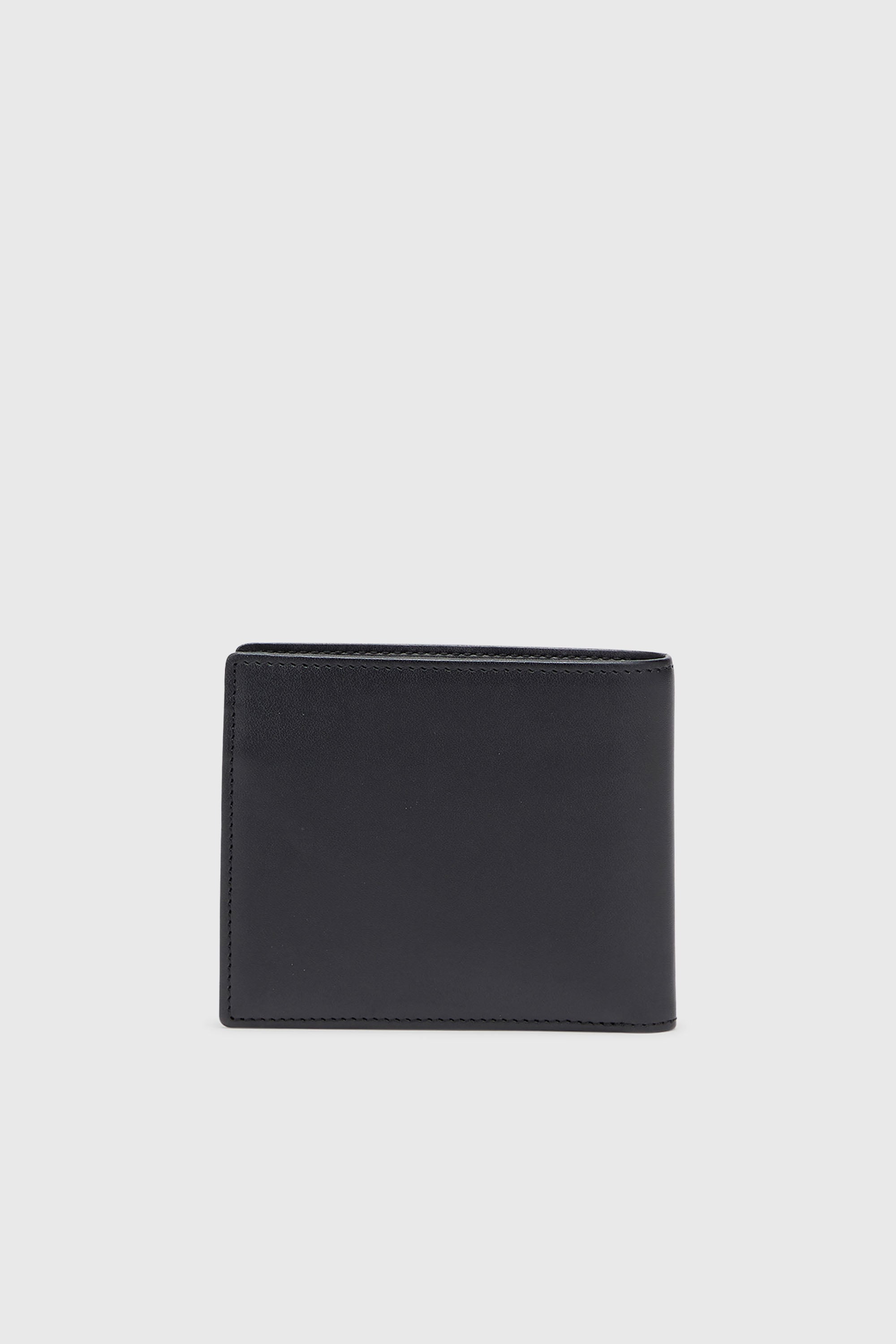 Diesel - BI FOLD COIN S, Cartera bi-fold de piel con monedero Hombre in Negro - 2