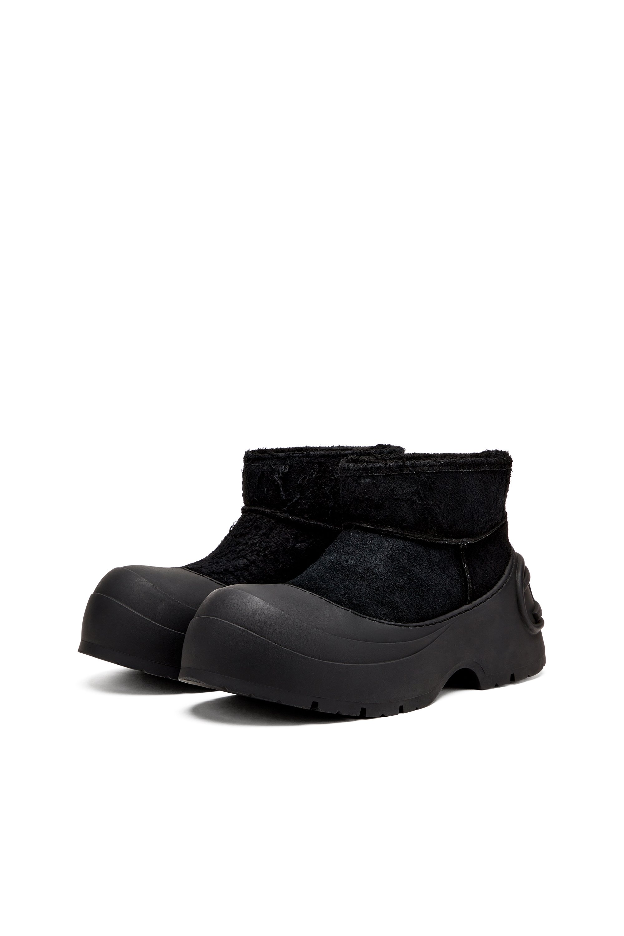 Diesel - D-DONALD MONTONE, D-Donald-Botines gruesos con suela dentada Hombre in Negro - 8