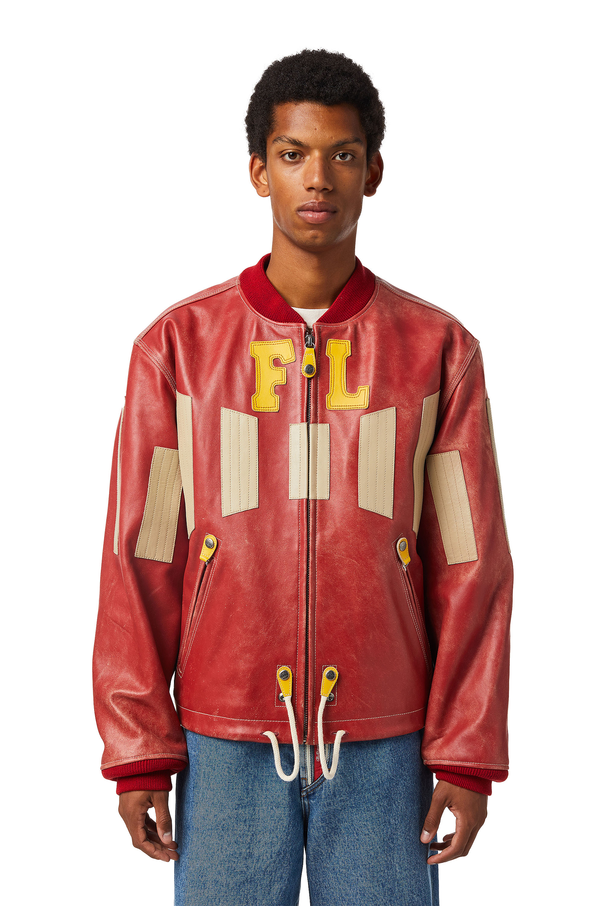DXD-22-L01, Rojo - Chaquetas de piel