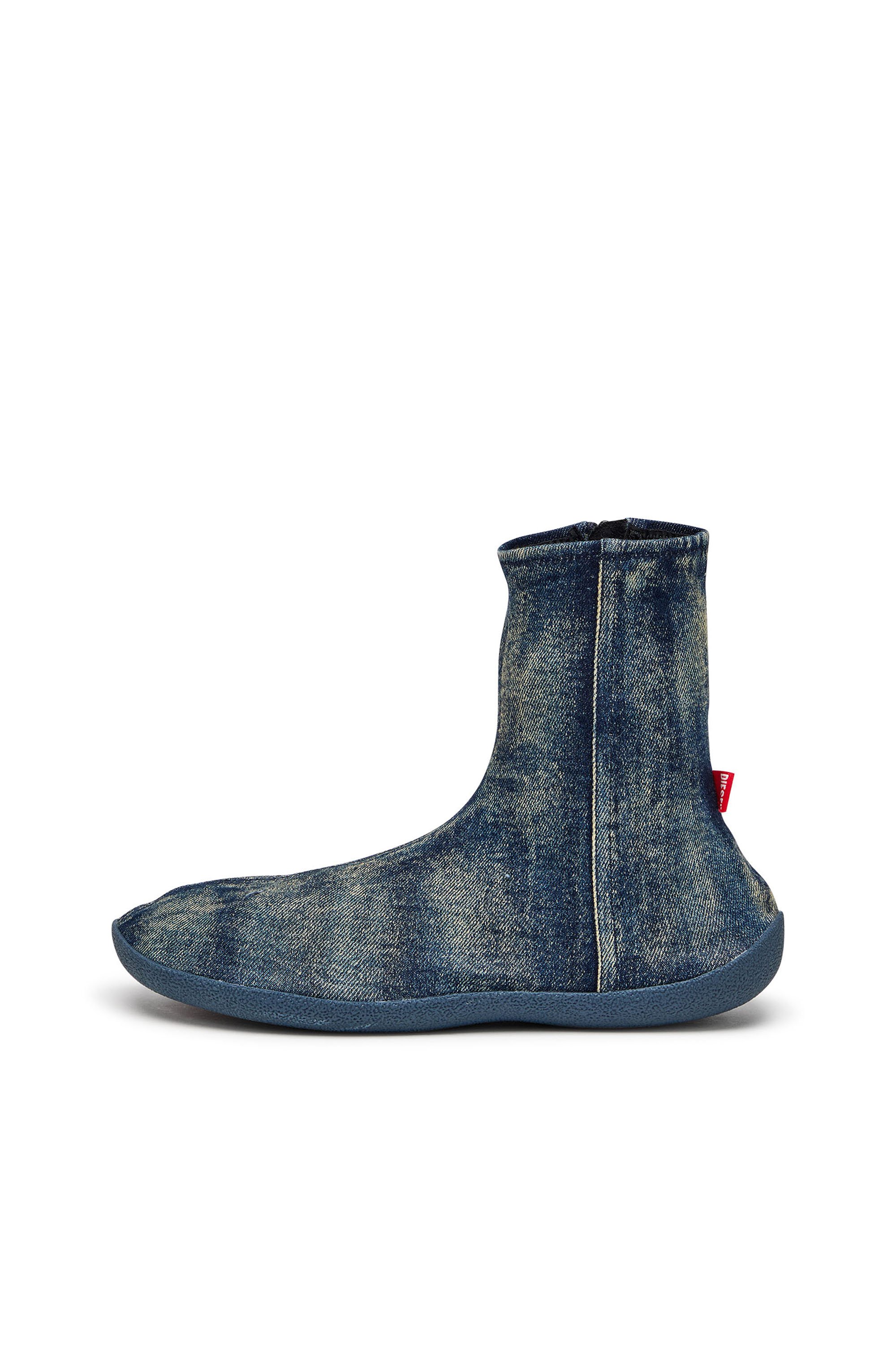 Diesel - D-SHOCK BT, D-Shock Bt-Botines calcetín en denim solarizado Hombre in Azul marino - 7