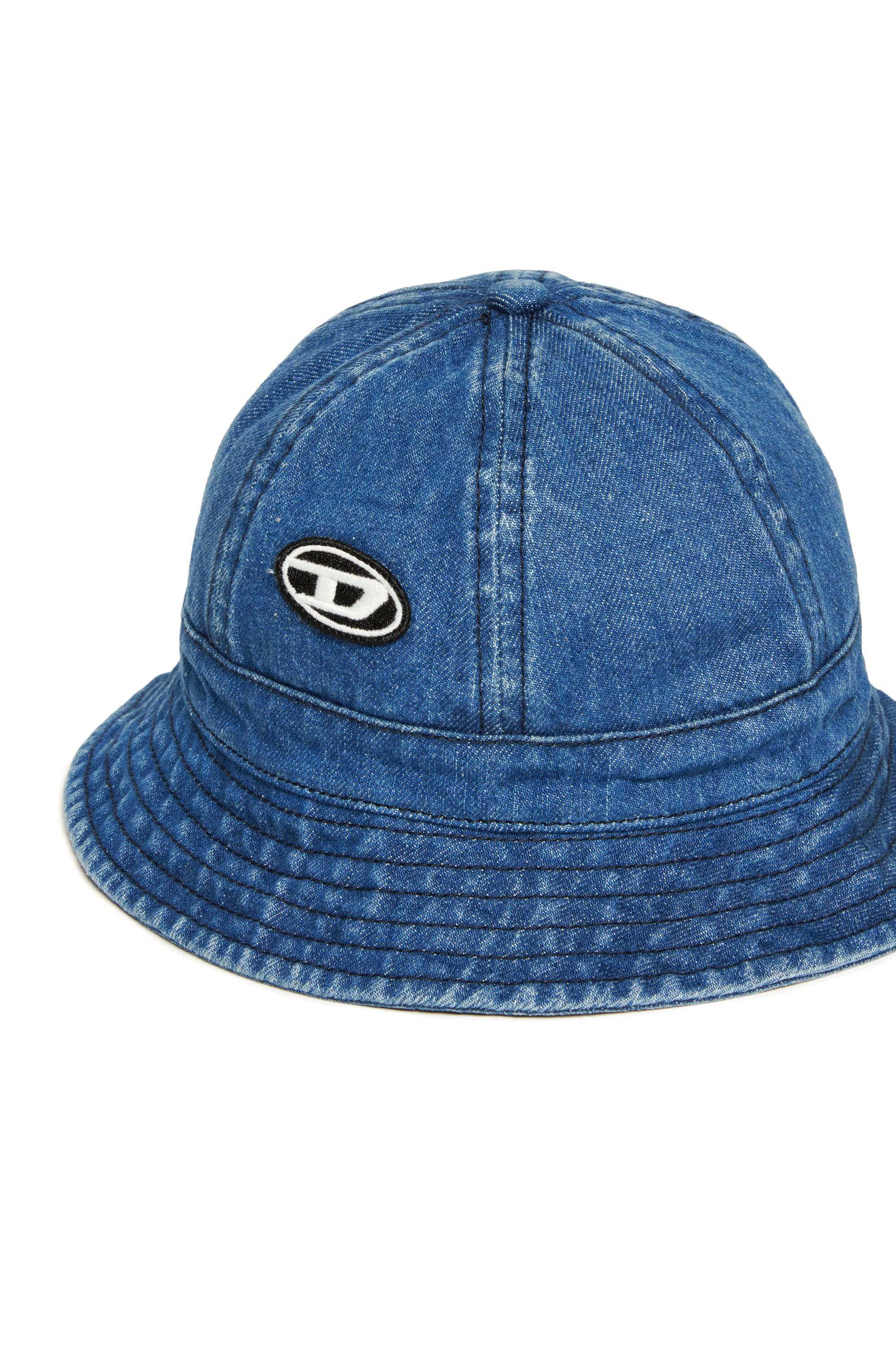 Diesel - FDENB, Sombrero de pescador de denim con parche Oval D Unisex in Azul marino - 3